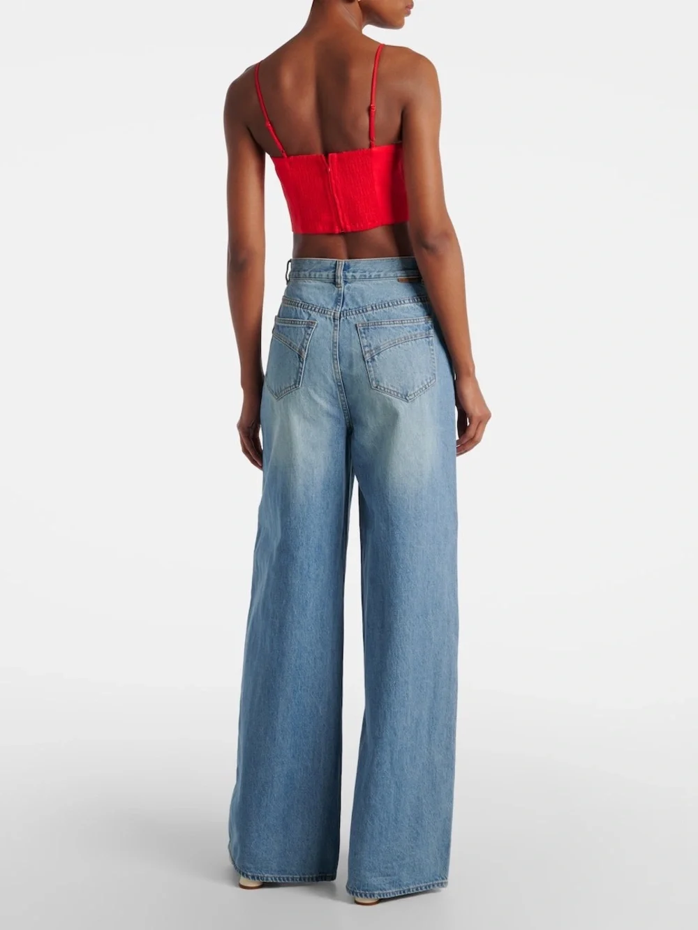 Farm Rio Anthropologie Floral Appliqué Crop Top - Picture 3 of 16